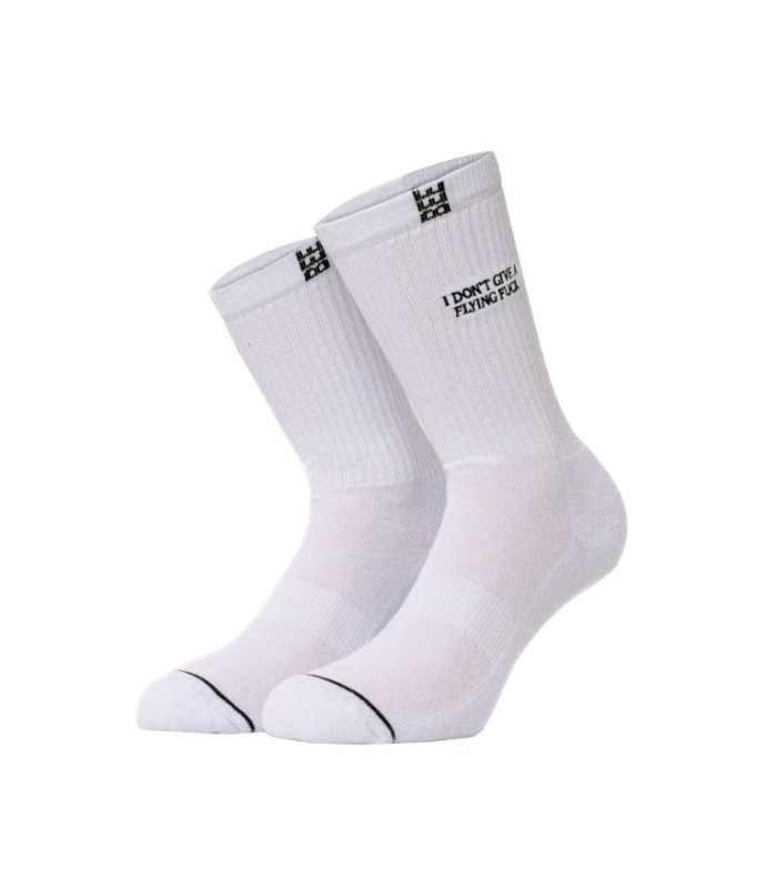Bee Unusual “IDGAF” White Socks