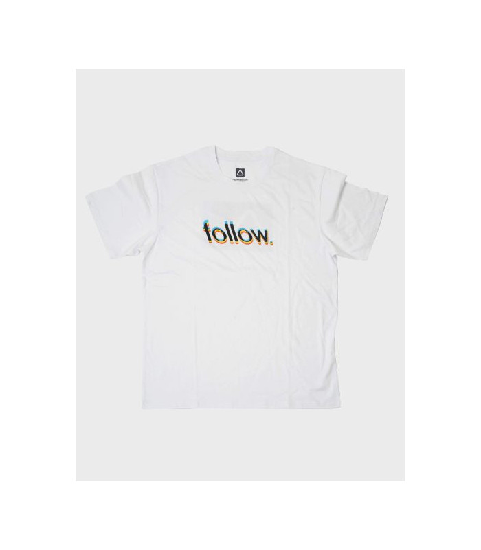 Follow Glitch Tee - White